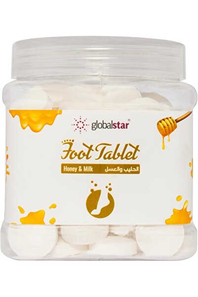 Globalstar أقراص فوارة للعناية بالقدمين - حليب وعسل، ١٠٥ أقراص | تركيبة مُهدئة