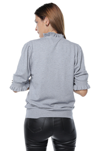 Jolenttine Missy sweater with cashmere and wool, gray