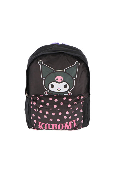 kuromi Kuromi schoolbag, black and pink, 40 x 30 x 15 cm