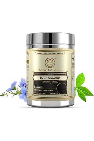 Khadi Natural Black Natural Henna Dye, Metal Pack