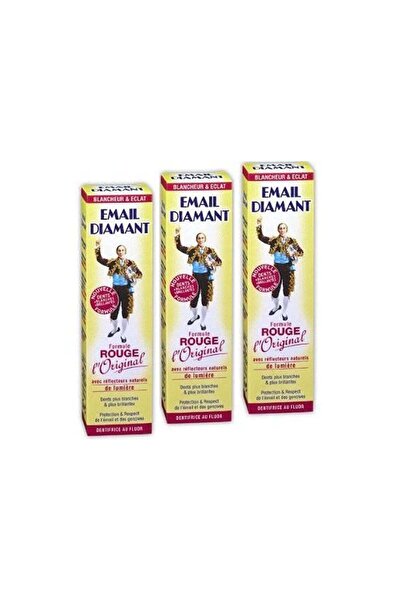 EMAIL DIAMANT معجون أسنان كوزماتيك ريد روج الأصلي، 3 أنابيب