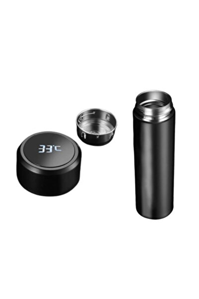BASE Thermos with LED temperature display Durable battery 0.5 L Black