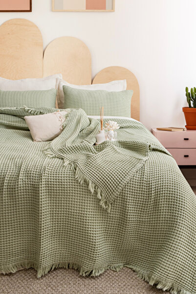 YASEMİNİNEVİ Waffle/Duo Size(220X250) Bedspread