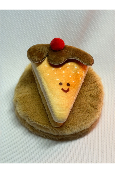 anahtarlık evreni سلسلة مفاتيح من القطيفة على شكل شريحة كعكة مع مرآة - إكسسوا...