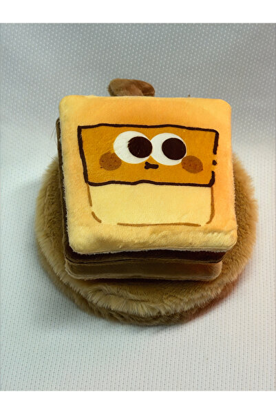 anahtarlık evreni سلسلة مفاتيح لطيفة على شكل توست مربع / ساندويتش مصنوعة من ا...