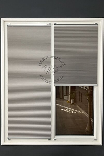 Macit Design Honeycomb Gri Plise Perde Karartma ve Isı Yalıtım Özellikli