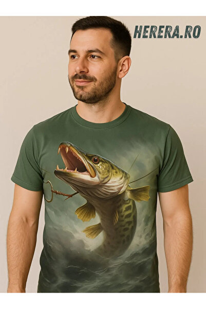 HERERA Pike Fishing T-shirt #6808