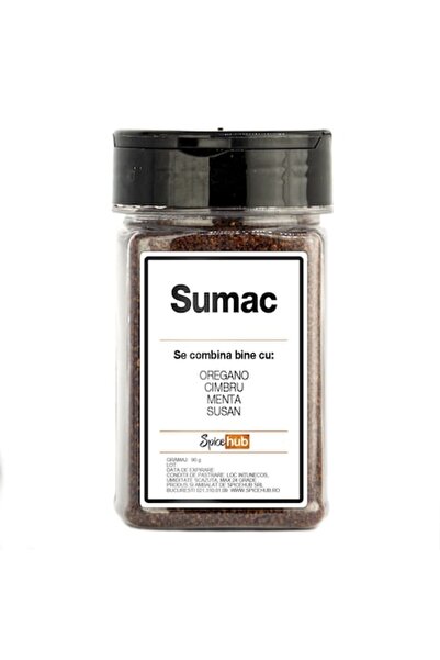 Spicehub Sumac, condiment 100% pentru salate, hummus, orez și carne marinată, 90g