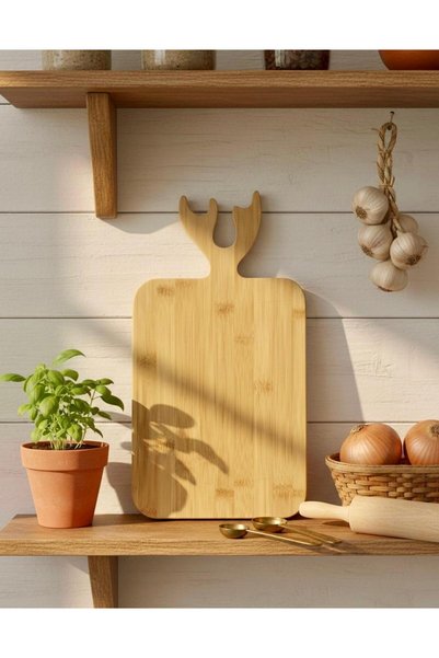 Genel Markalar Geyikli Bambu Sunum Tahtası – En Büyük Boy Dikdörtgen 38 Cm | ...