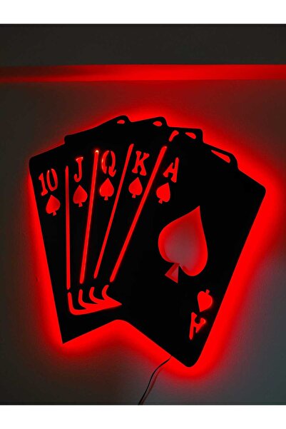 SENVESER Ledli Tablo,Işıklı Tabela, Led Şeritli Poker Kartları,Duvar Aksesuar...