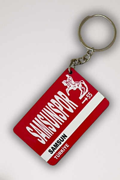 DURUSA Samsunspor Retro Mdf Keychain 3X5 cm Uv Printing - 6mm Thickness