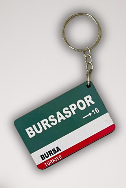 DURUSA Bursaspor Retro Mdf Keychain 3X5 cm Uv Printing - 6mm Thickness
