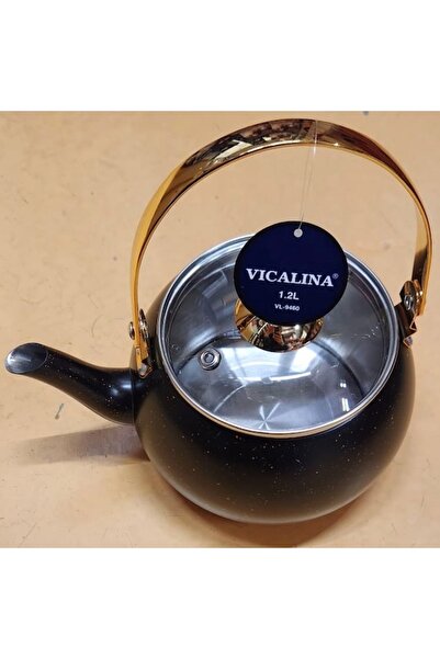 MOHAMED Tea Kettle VL-9460 Vicalina BLACK 1.2L with Transparent Lid