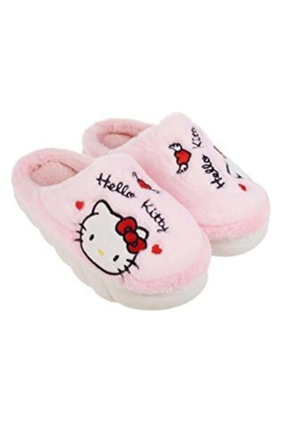Hello Kitty Pink Winter Slippers with Faux Fur & Reinforced Sole for Women