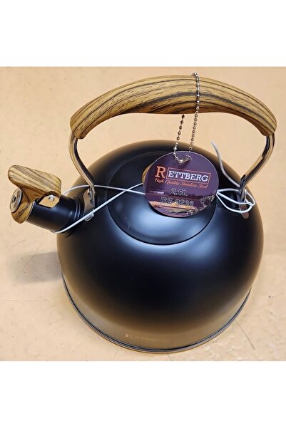 MOHAMED Tea Kettle RE-9236 Black 2.5L with Wooden Handle