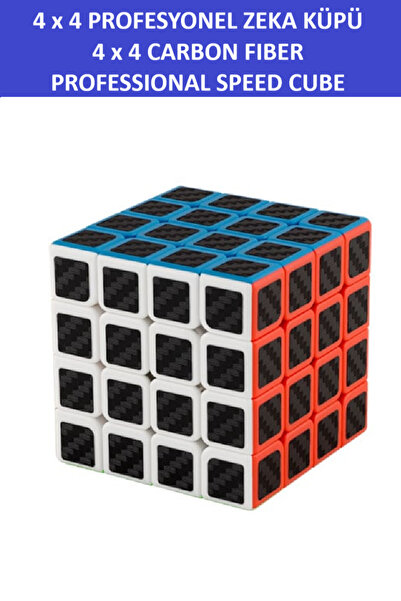 ZETCONCEPT 4X4 Carbon Fıber Profesyonel Speed Cube 4X4 Karbon Fiber Zeka Sabı...