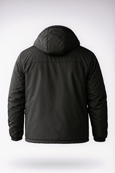 FASİON Men's Fur-Lined Winter Coat Jacket