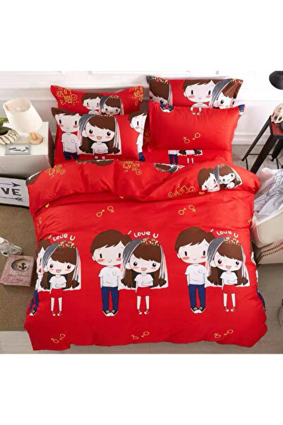 FIONNA.RO Lenjerie De Pat Bumbac Satinat Superior - Tineri Îndrăgostiți