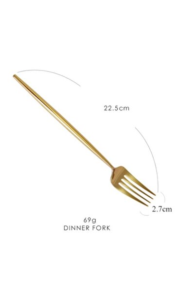 LILY Set of 4 Portuguese-style cutlery - gold color