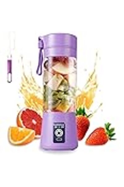 bleaws Portable Blender Cup, USB Electric Mini Blender for Juices & Shakes, 380ml, 6 Blades