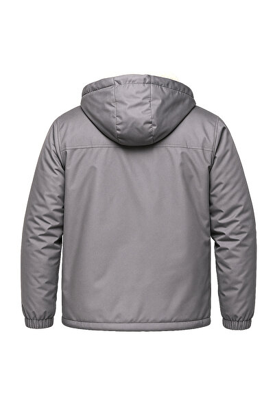 FASİON Men's Fur-Lined Winter Coat Jacket