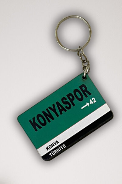 DURUSA سلسلة مفاتيح كونيا سبور الرجعية من MDF مقاس 3×5 سم مع طباعة بالأشعة فو...