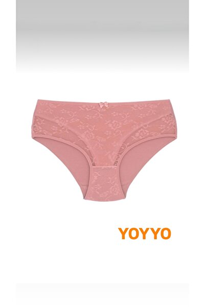 YOYYO Women's 5-Piece Battal Panties Cotton Lace Detailed Plus Size Underwear - Women's Underwear