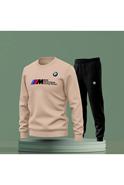 Bulvar Lee Crew Neck Bmw Printed Men's Tracksuit Set / Car