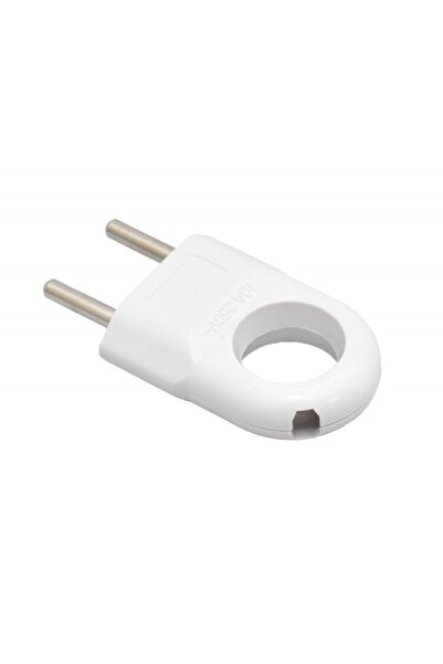 ElectroAZ White Flat Plug with Ring 10A