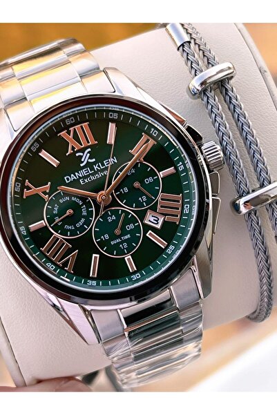 Daniel Klein Men's Wristwatch with Roman Numerals Inner Dial Functions Active...