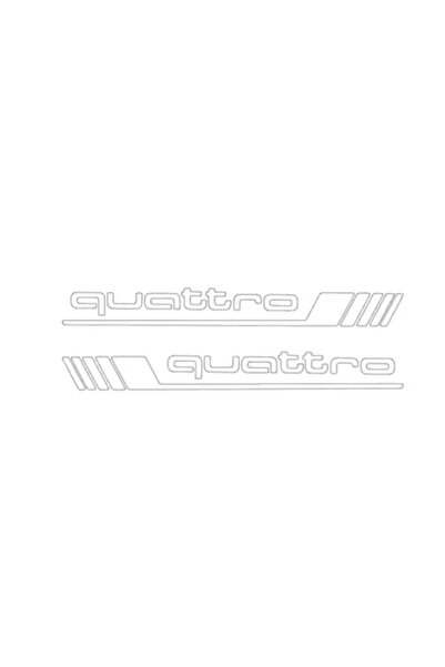 Oracal 651 Decorative Sticker Audi Quattro 40x5 cm size/ 2 pieces, white