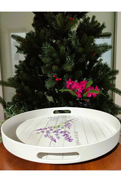 Madame Coco Lavander Round Tray - 35.5 X 35.5 cm