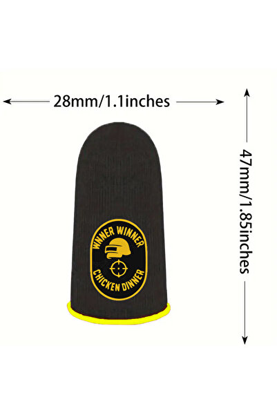 İMEXTECH Bilişim Burada Pubg Winner Winner Desenli Oyun Eldiveni Ter Geçirmez 1 Çift 2 Adet Parmaklık