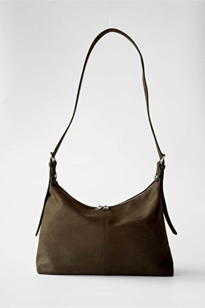 Yuka Atelier Süet Cushy Çapraz Omuz Çantası