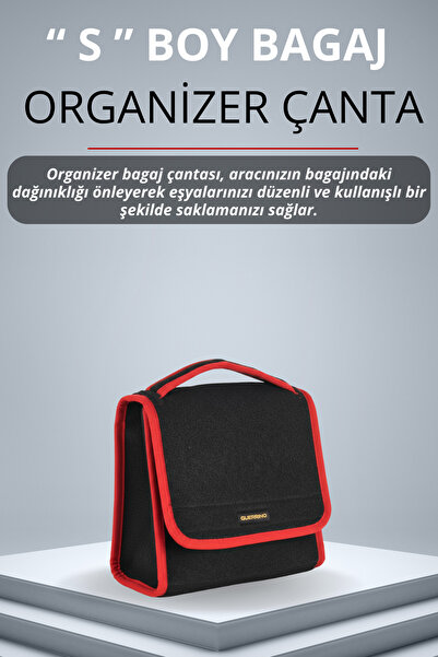 Guerrino Küçük Boy Cırtlı Keçe Kumaş Oto Bagaj Çantası | Geniş Hacimli,Dayanı...