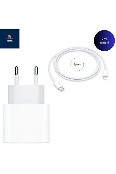 deswave Apple Iphone Ipad Tüm Serilere Uyumlu 20W Usb-C Hızlı Şarj Aleti Kablo Adaptör Set