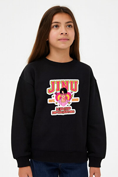 BLITZIST Kpop Demon Hunters Demon Slayers Jinu Printed 3 Thread Crewneck Sweatshirt