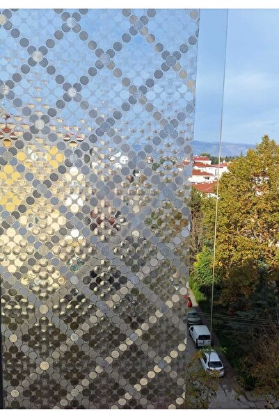 Başak Ev Tekstili Cam Filmi Kaplama Statik Folyo Buzlu Desenli Duşa Kabin Pencere Ofis Dekorasyon