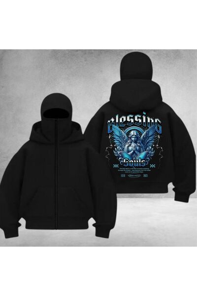 Weekeep Унисекс кардиган с печат на гърба