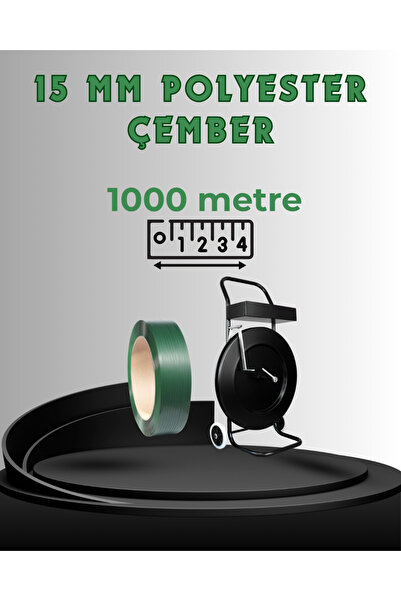 Dalpak Ambalaj 15 mm Yeşil Polyester ( Pet ) Çember 1000 Metre