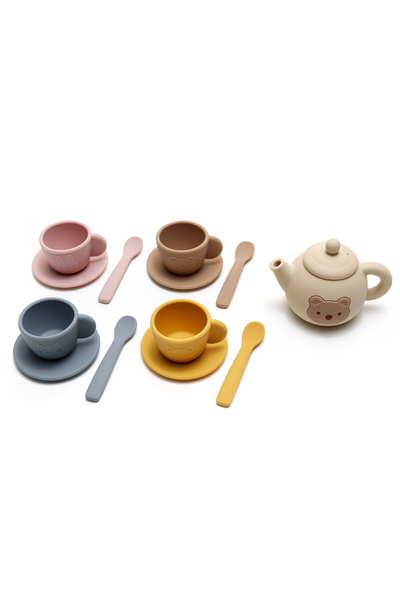 tutobaby Montessori Çay/Kahve Seti %100 Gıda Uyumlu Silikon (13 Parça)