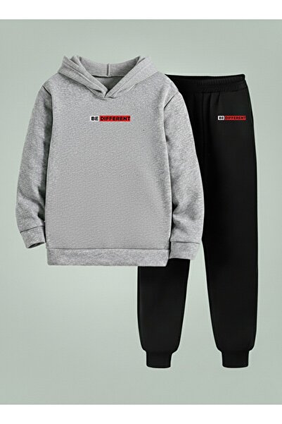 LORVEX cu glugă seturi pentru băieți DIFFERENT cu imprimeu 3 Thread Ş cu căpt...