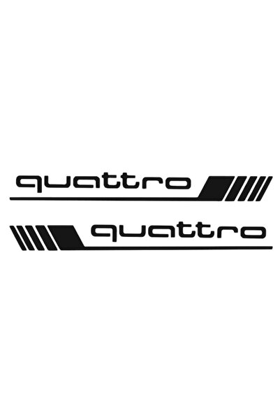 Oracal 651 Sticker Decorativ Audi Quattro 40x5 cm dimensiune/ 2 bucati, negru