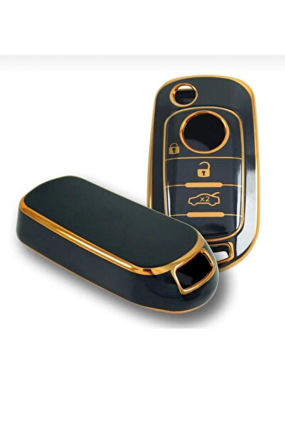 ROSALIND Fiat egea silikon anahtar kılıfı siyah gold
