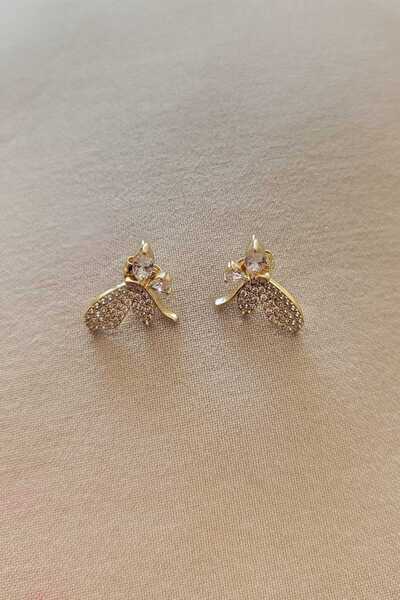 UTOPIAN Gold Kanat Zirkon Küpe