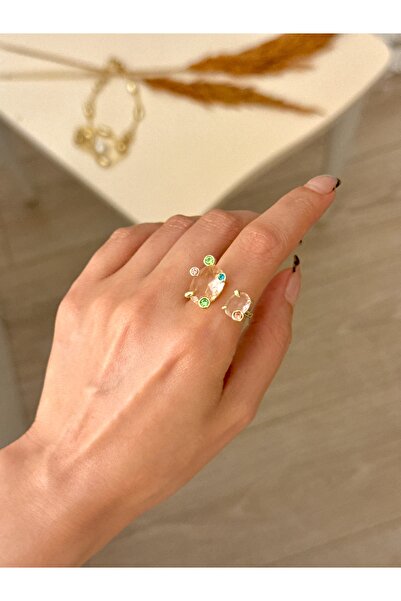 YOUES JEWELRY Steel Gema Series Ring Adjustable Ring