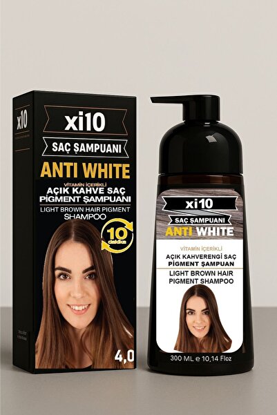xi10 Beyaz Kapatıcı Şampuan (Açık Kahve 4.0 ) Saç Beyaz Kapatan Şampuan (Beya...