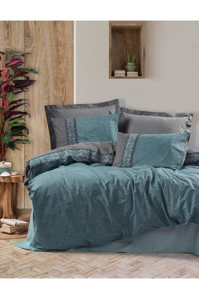 Cotton Box Embroidered bed linen complete set, thick quality cotton