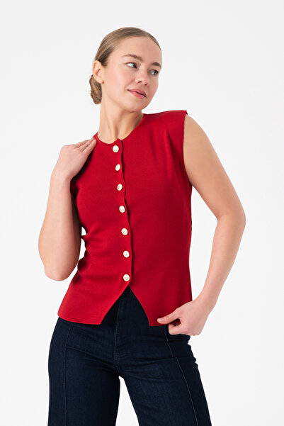 Shophia Buttoned Women's Knit Vest