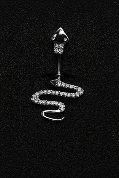 ömay takı Yılan Zirkon 316Cerrahi Çelik Göbek Piercing